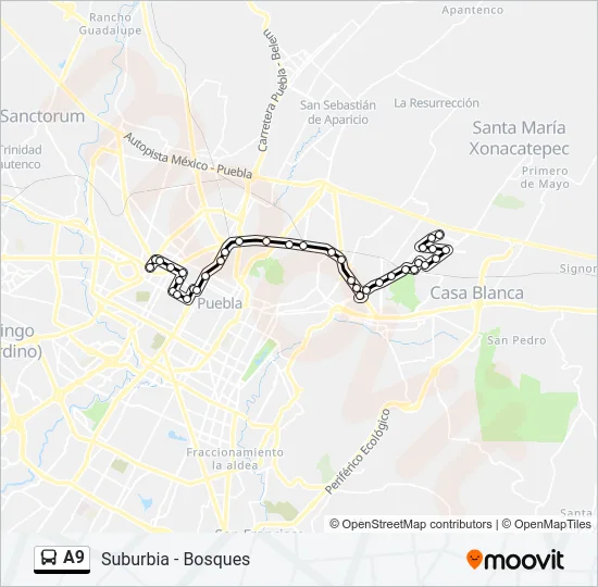 A9 Bus Line Map