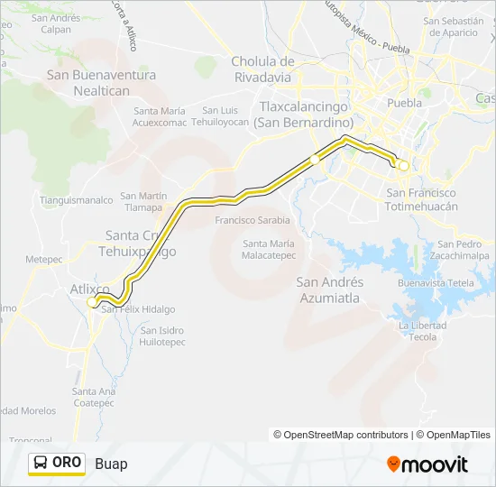 ORO Bus Line Map