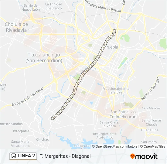 LÍNEA 2 Bus Line Map