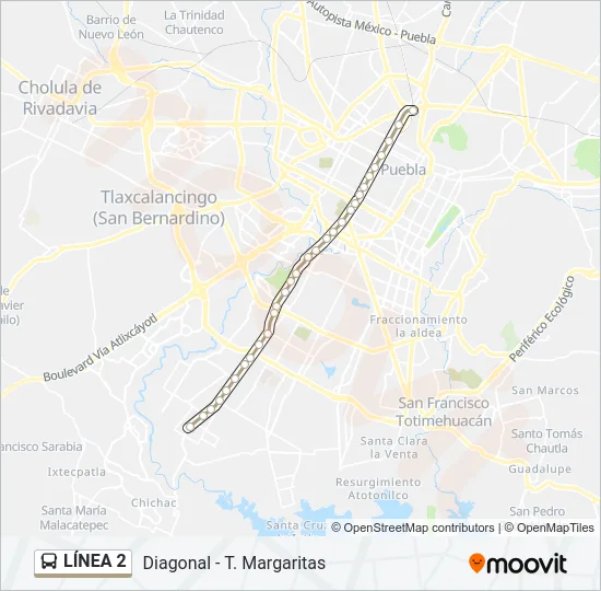 LÍNEA 2 Bus Line Map