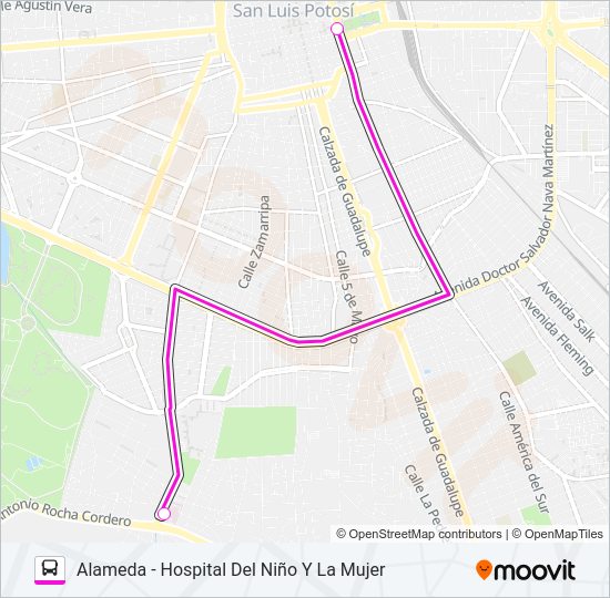 Mapa de RUTA MI-2 de autobús