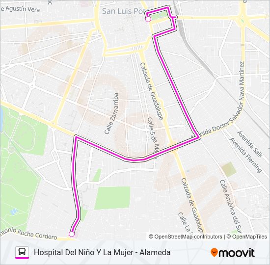 Mapa de RUTA MI-2 de autobús