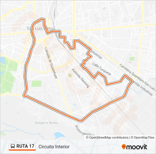 RUTA 17 Bus Line Map
