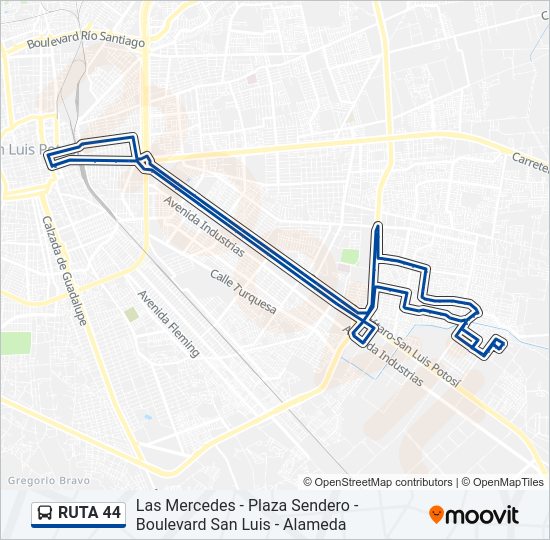 Mapa de RUTA 44 de autobús