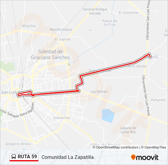 RUTA 59 bus Line Map