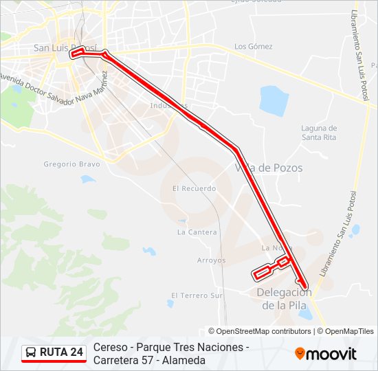 Mapa de RUTA 24 de autobús