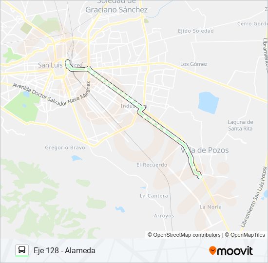 Mapa de METROBÚS de autobús