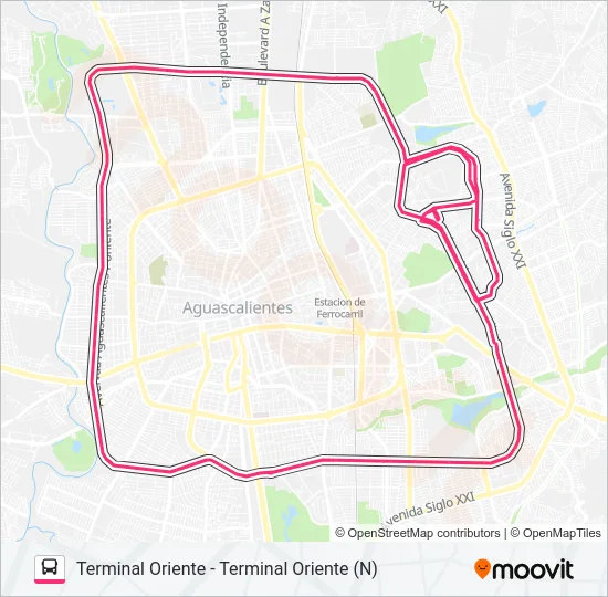 RUTA 40 Bus Line Map