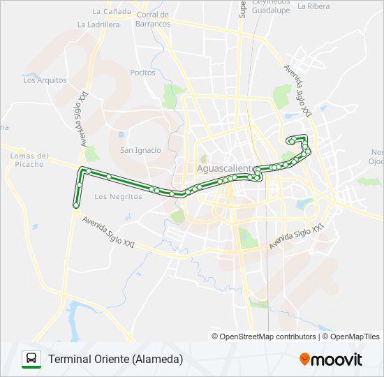 Mapa de RUTA 41 de autobús