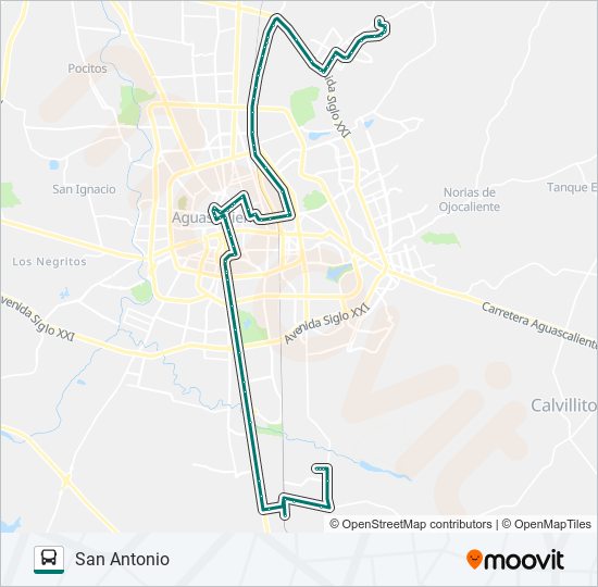 Mapa de RUTA 43 de autobús