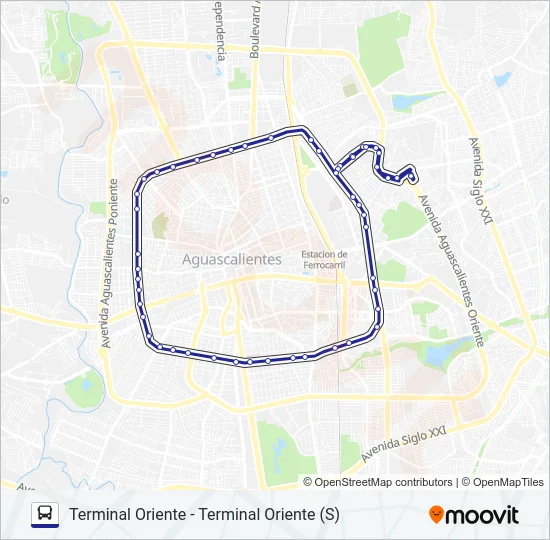 RUTA 20S Bus Line Map
