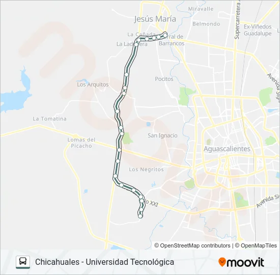 RUTA 50B Bus Line Map