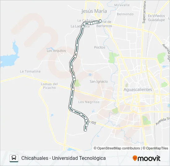 RUTA 50B Bus Line Map