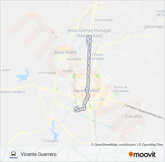 RUTA 01 Bus Line Map