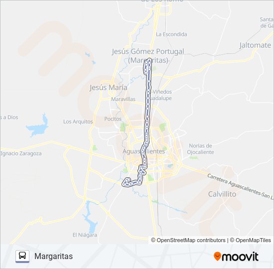 Mapa de RUTA 01 de autobús