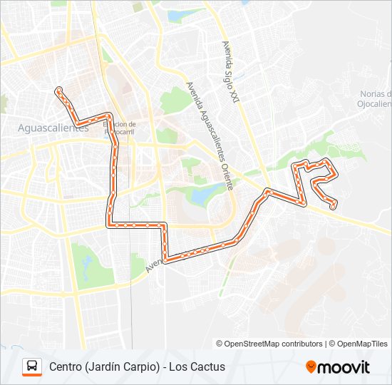 Mapa de RUTA 02 de autobús