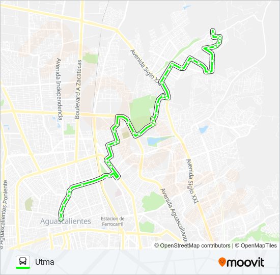 Mapa de RUTA 08 de autobús