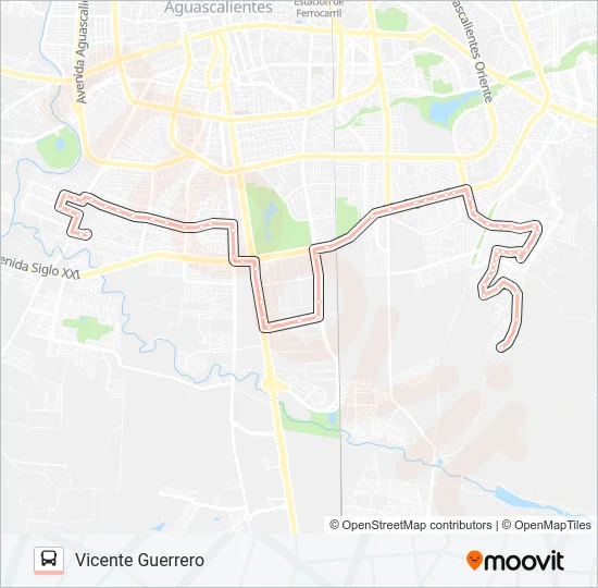 RUTA 14 Bus Line Map