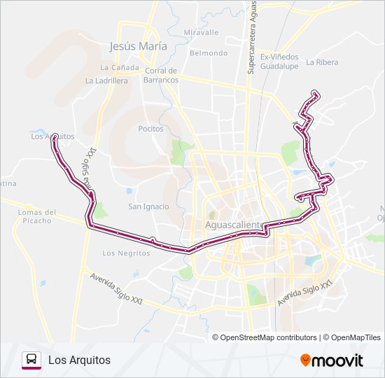 Mapa de RUTA 23 de autobús