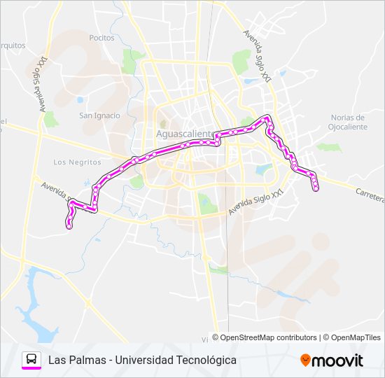 Mapa de RUTA 25 de autobús
