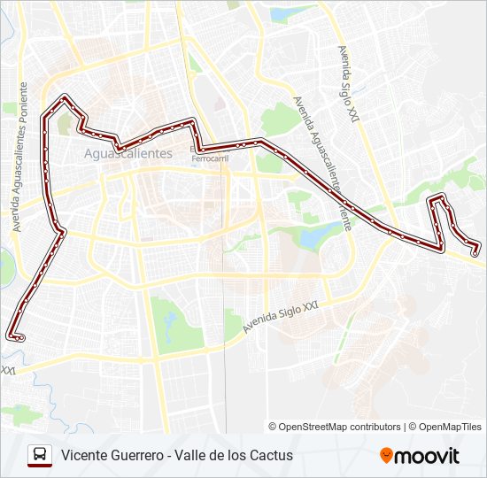 Mapa de RUTA 27 de autobús