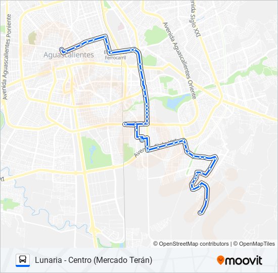 RUTA 36 bus Line Map