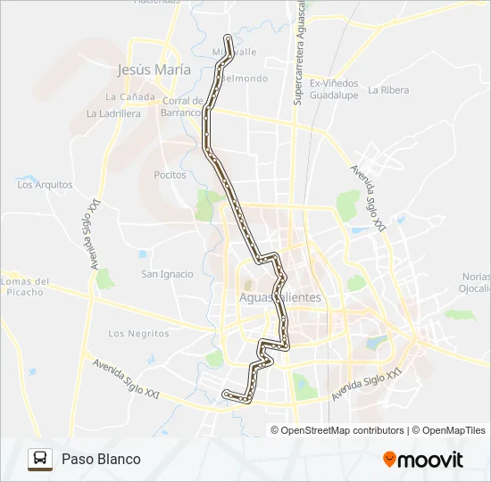 RUTA 38 Bus Line Map