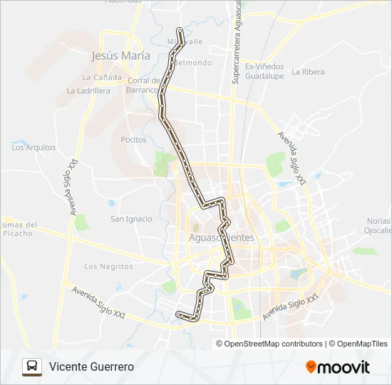 RUTA 38 Bus Line Map