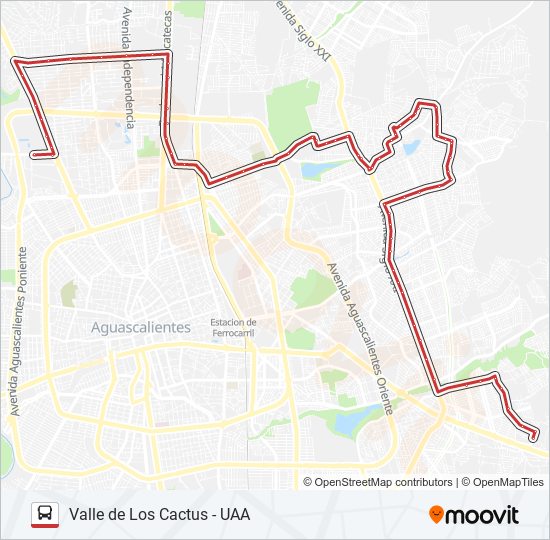 Mapa de RUTA 45 de autobús