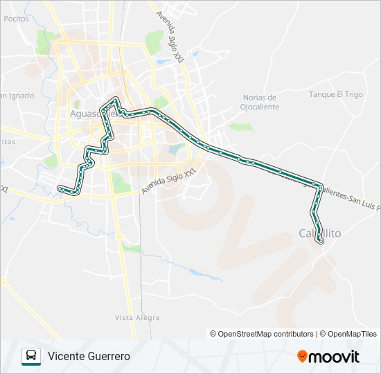 Mapa de RUTA 46 de autobús