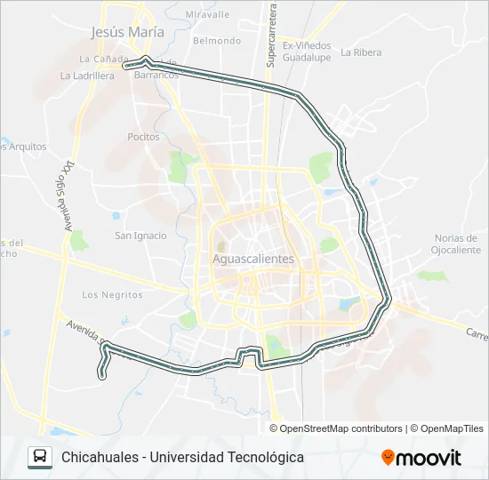 RUTA 50 Bus Line Map