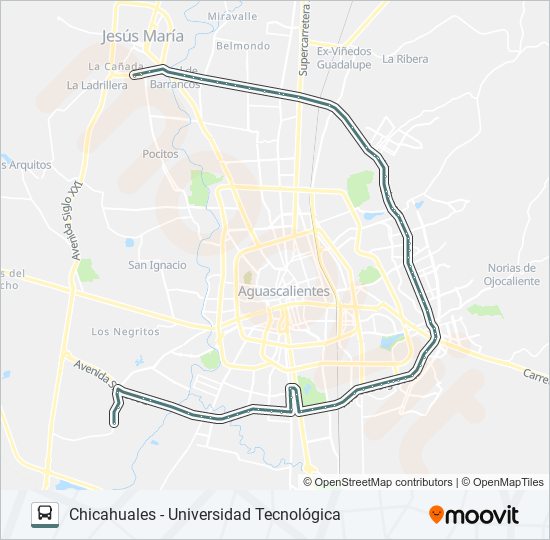 Mapa de RUTA 50 de autobús