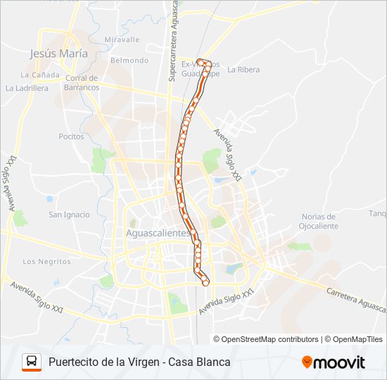 Mapa de RUTA 51 de autobús