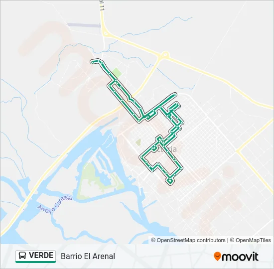 VERDE Bus Line Map