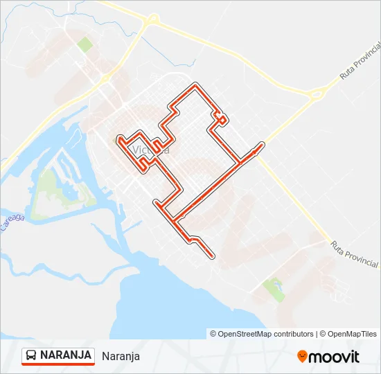 NARANJA Bus Line Map