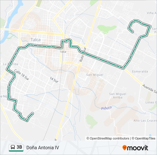 3B Bus Line Map