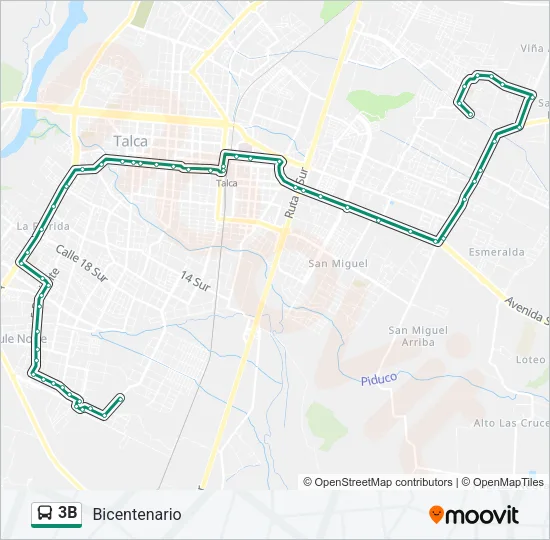3B Bus Line Map
