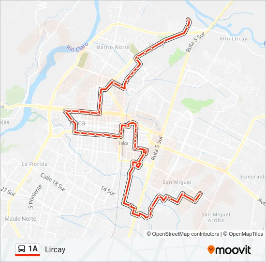 1A Bus Line Map