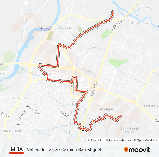 1A Bus Line Map
