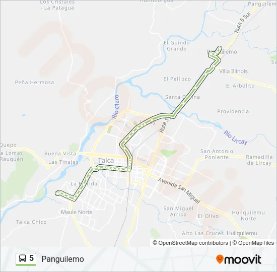 5 Bus Line Map