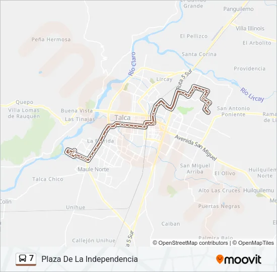 7 Bus Line Map