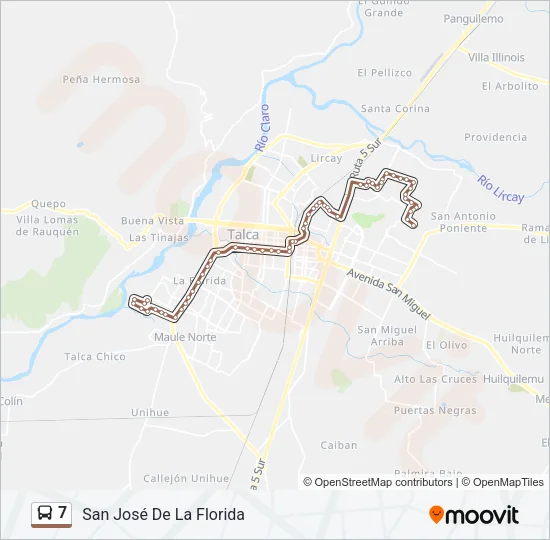 7 Bus Line Map