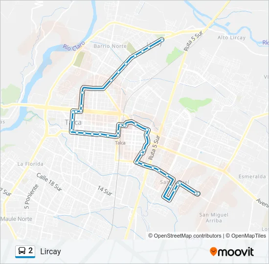 2 Bus Line Map