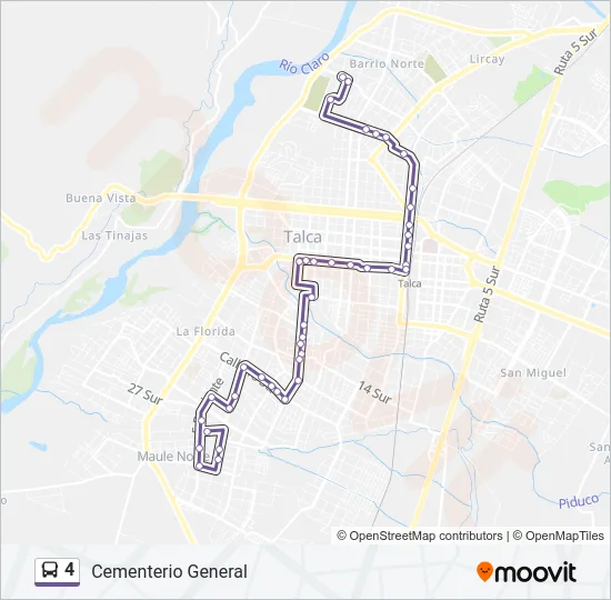 4 Bus Line Map