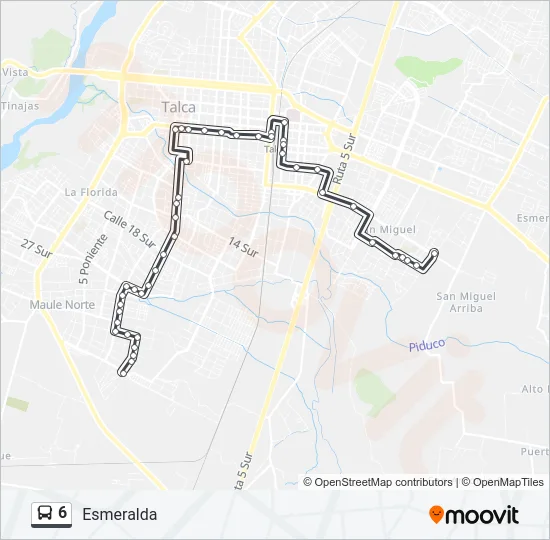 6 Bus Line Map