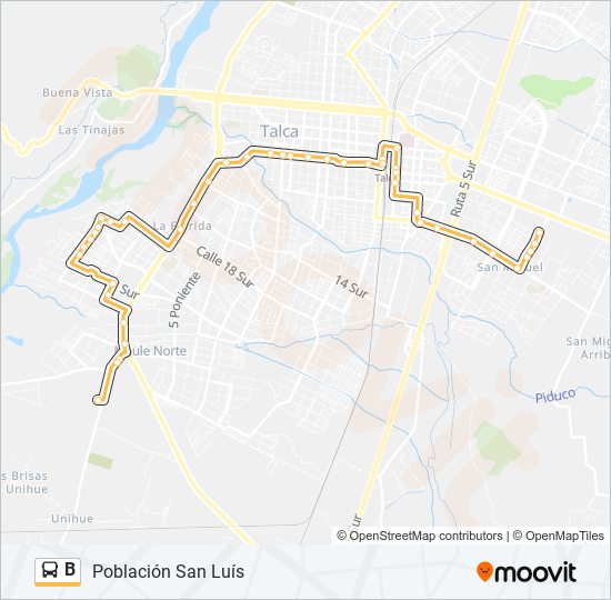 Mapa de B de autobús