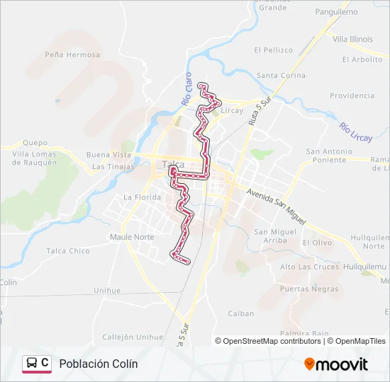 C Bus Line Map