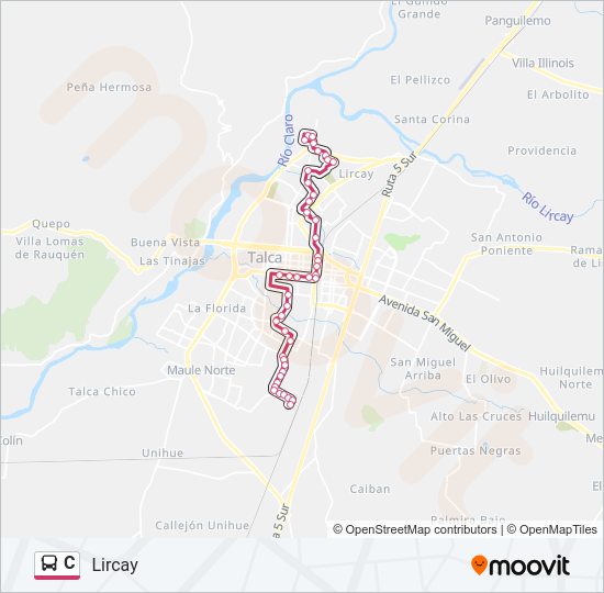 Mapa de C de autobús