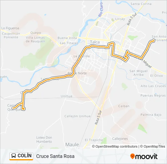 COLÍN Bus Line Map