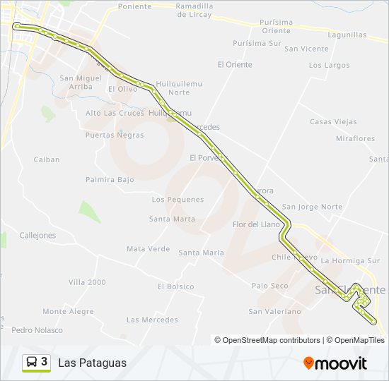 3 Bus Line Map
